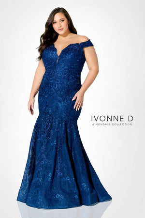 Ivonne D 122D66 Off Shoulder Lace Mermaid Dress