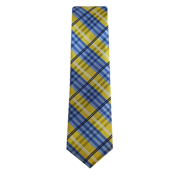 New Plaid Design Slim Necktie - 4 colors