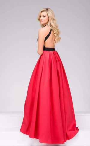 JOVANI 45142 Black Ruby A-Line Dress Jovani 
