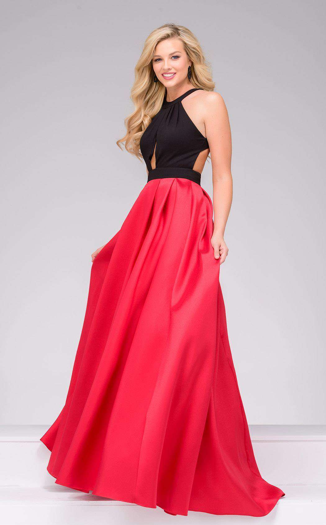 JOVANI 45142 Black Ruby A-Line Dress Jovani 