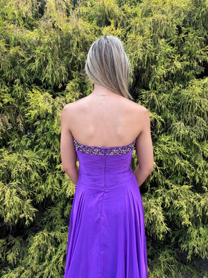 Jovani 88034 Purple Sweetheart  Chiffon Dress