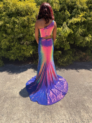 JVN by Jovani 22855 Iridescent Sequin Dress JVN by Jovani 