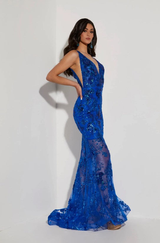 JASZ Couture 7440 Sequin Illusion Fitted Dress Jasz Couture 