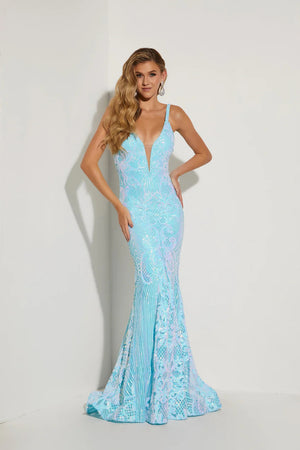 JASZ Couture 7432 Sequin Design Sheath Dress Jasz Couture 