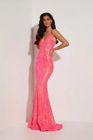 JASZ Couture 7432 Sequin Design Sheath Dress Jasz Couture 