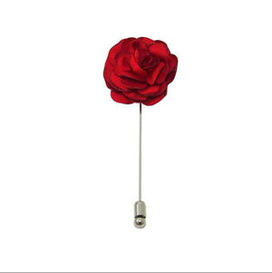 Red Bow Tie, Pocket Square & Lapel Pin Set Formalwear Outlet 