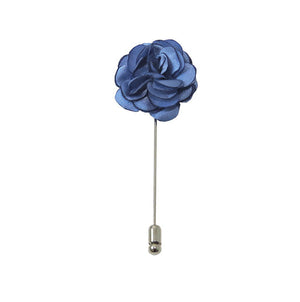 Steel Blue Bow Tie, Pocket Square & Lapel Pin Set Formalwear Outlet 