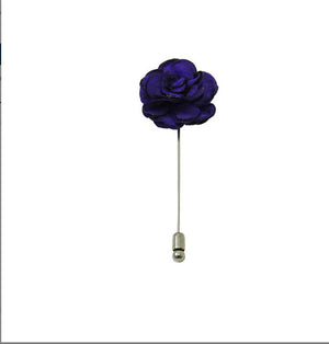 Dark Purple Satin Bow Tie, Pocket Square & Lapel Pin Set TieOutlet.com 