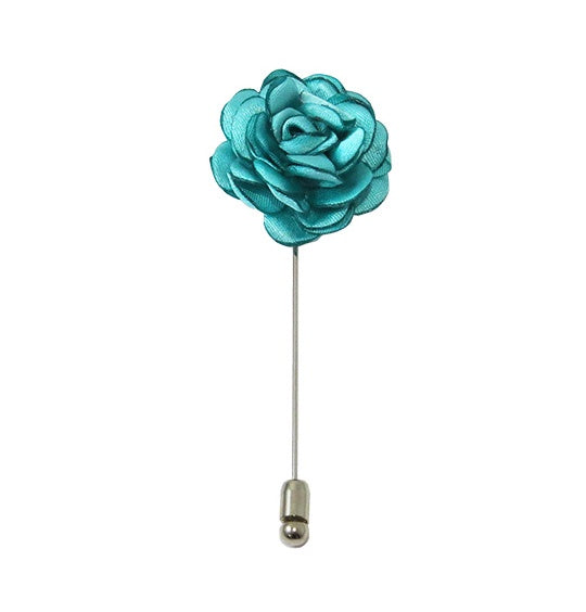 Floral Lapel Pin - Aqua Manzini New York 