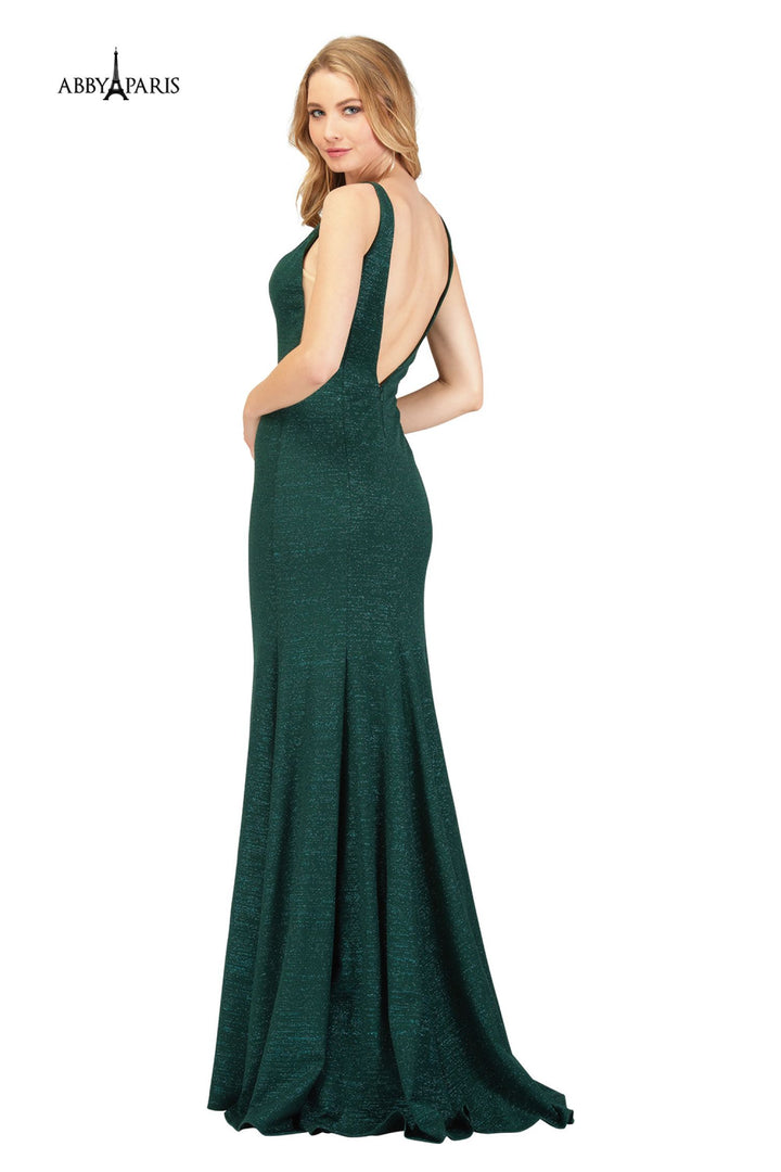 Lucci Lu 90003 Emerald Green Glitter Stretch Knit Dress - Size 20