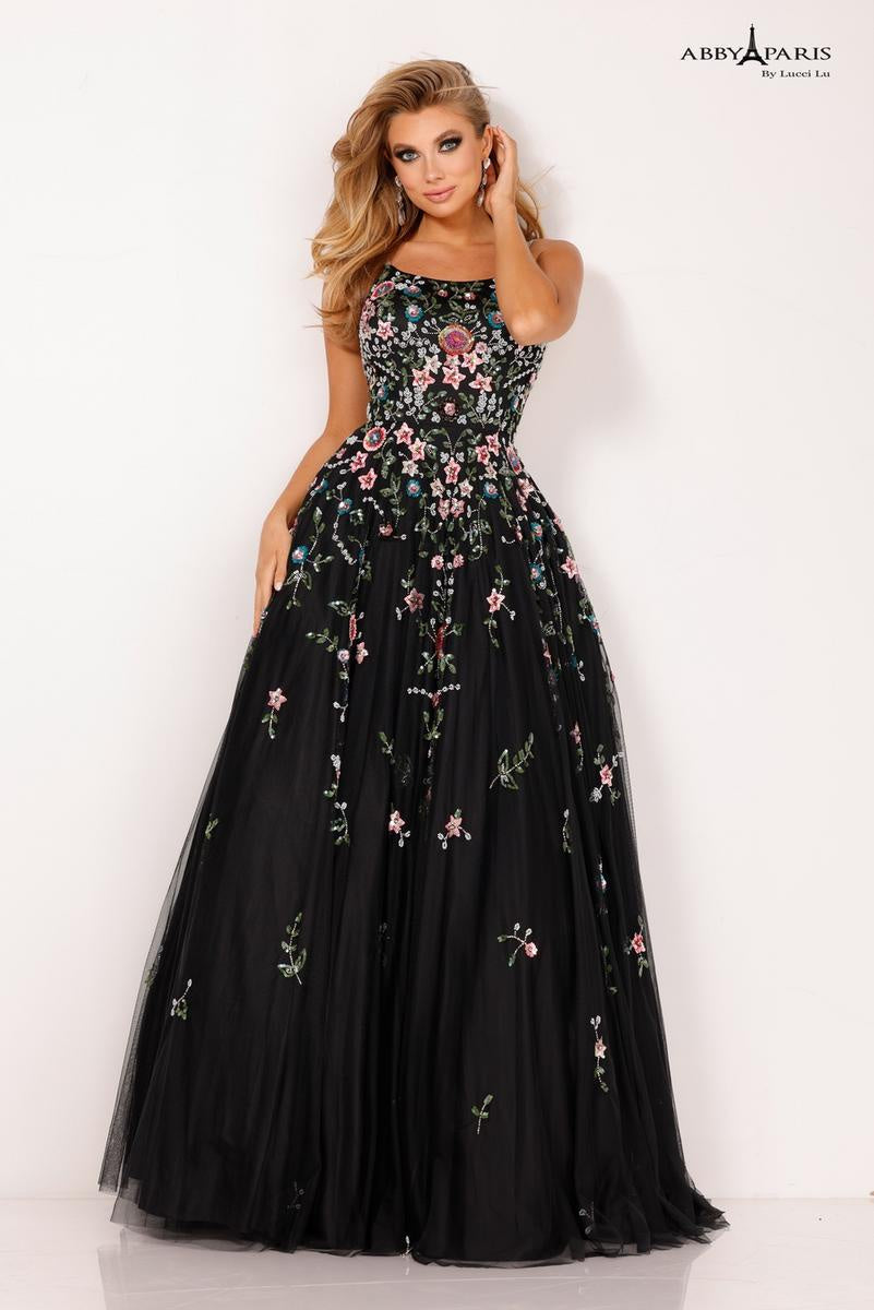 Lucci Lu 90146 Floral Beaded Tulle Ballgown Lucci Lu 