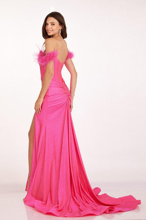 Lucci Lu 90205 Corset Bodice Glitter Knit Dress Lucci Lu 