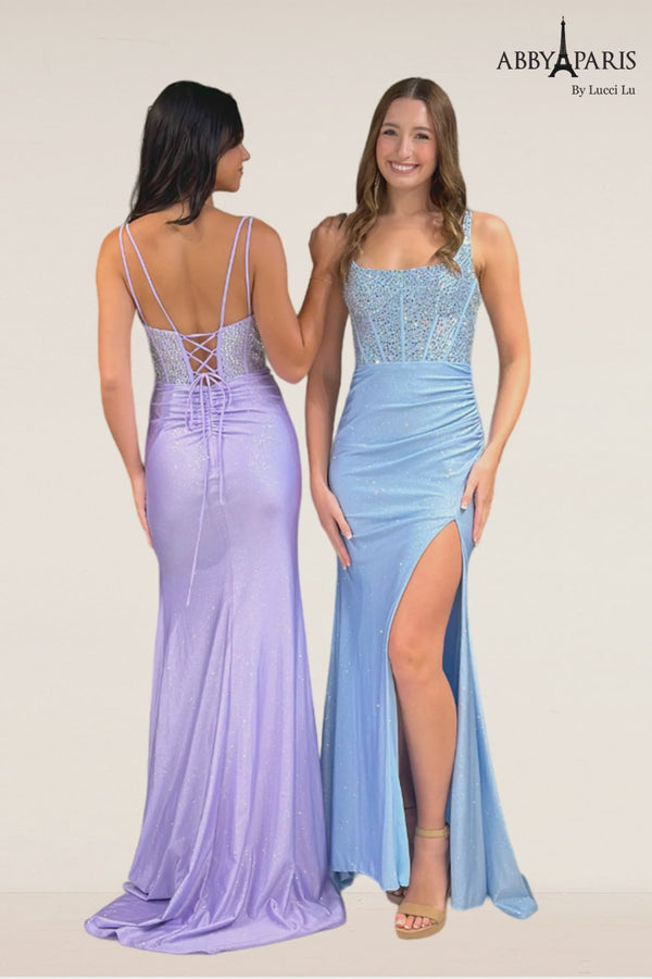 Lucci Lu 90298 Glitter Knit Fitted Dress Lucci Lu 