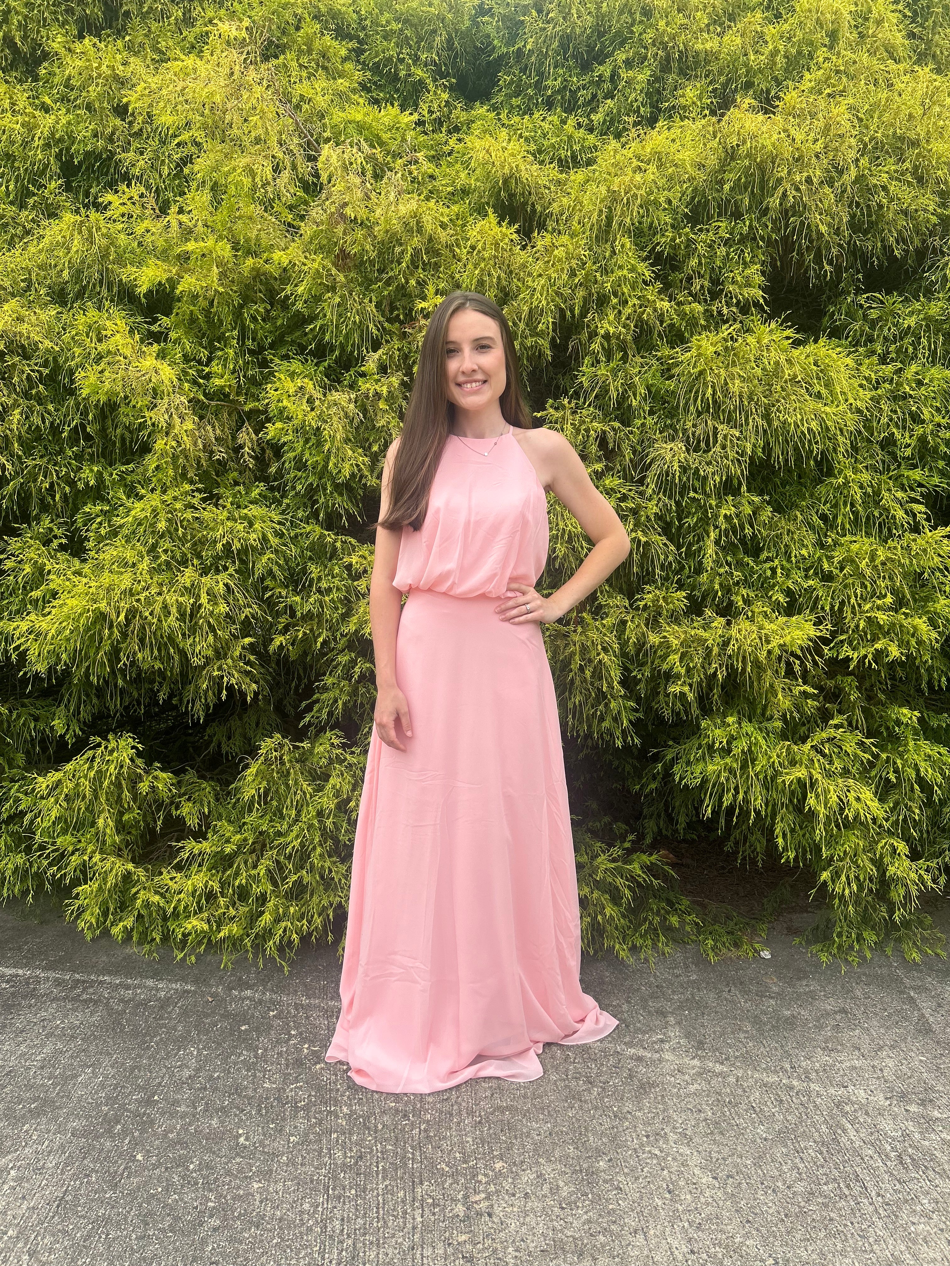 Lucci Lu 93064 Blush Pink Chiffon Dress Blush / 12