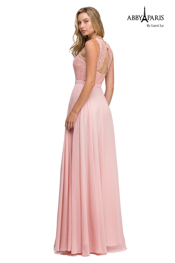 Lucci Lu style 93101 dress in Blush back