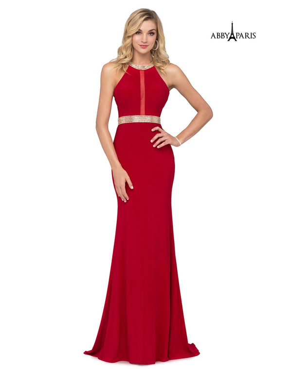 Lucci Lu 981037 Wine Jersey Fitted Dress