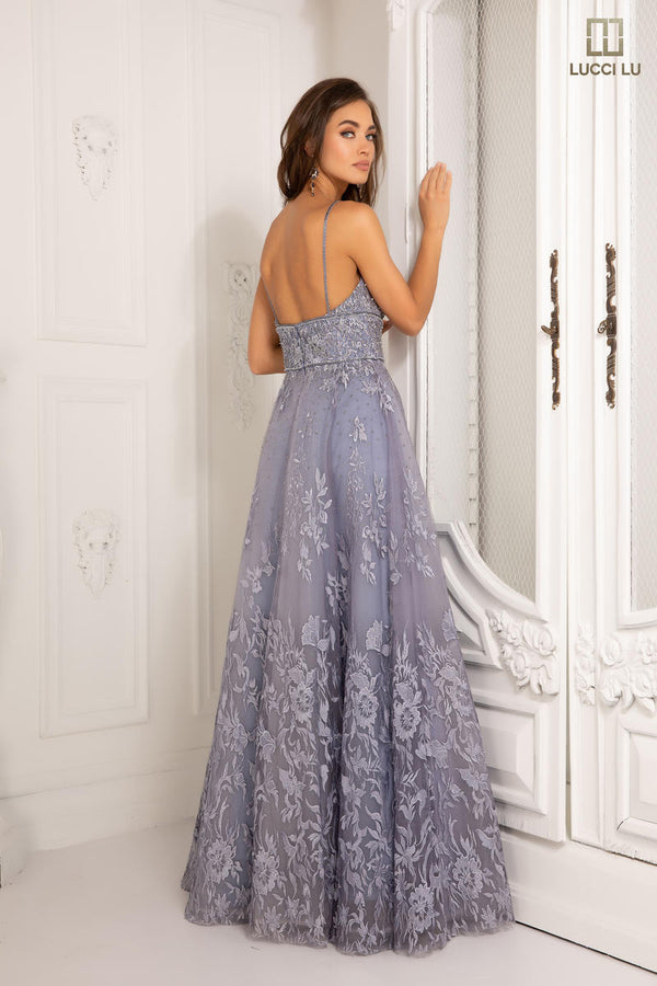 Lucci Lu Style 8027 Dusty Blue Back