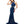 Lucci Lu 28002 Navy Halter Beaded Waist Dress