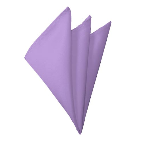 New Solid Satin Pocket Square - Lavender