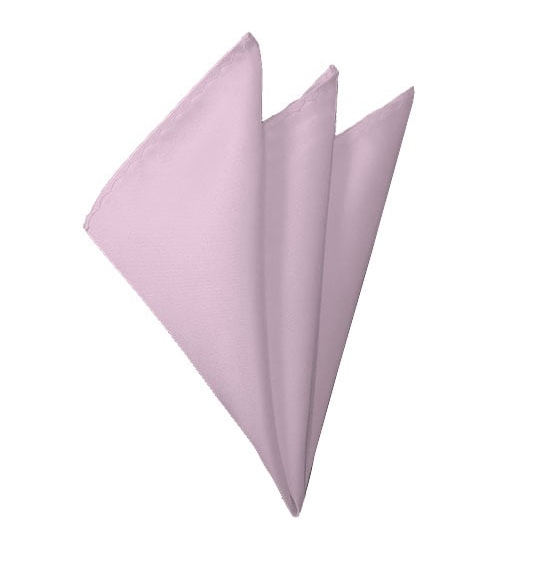 New Solid Satin Pocket Square - Light Pink