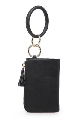 Liv Bangle Wrist Wallet - Black Jen & Co Handbags 