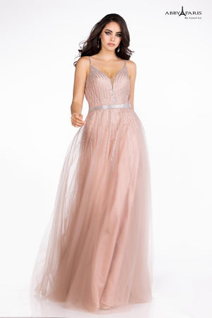 Lucci Lu 90083 Sparkling Tulle Slim A-Line Dress Lucci Lu 