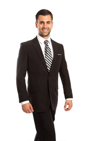 Black Vitto Modern Fit Suit Two Piece 