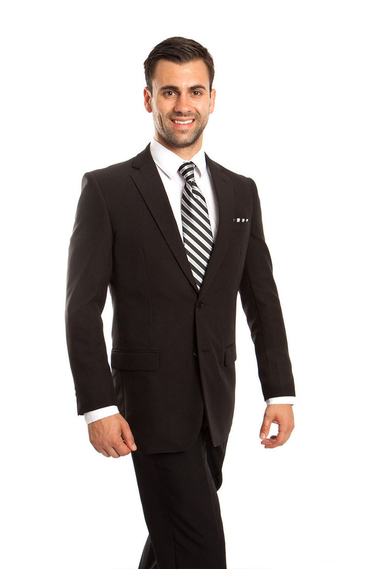New Black Vitto 2 Piece Modern Fit Suit
