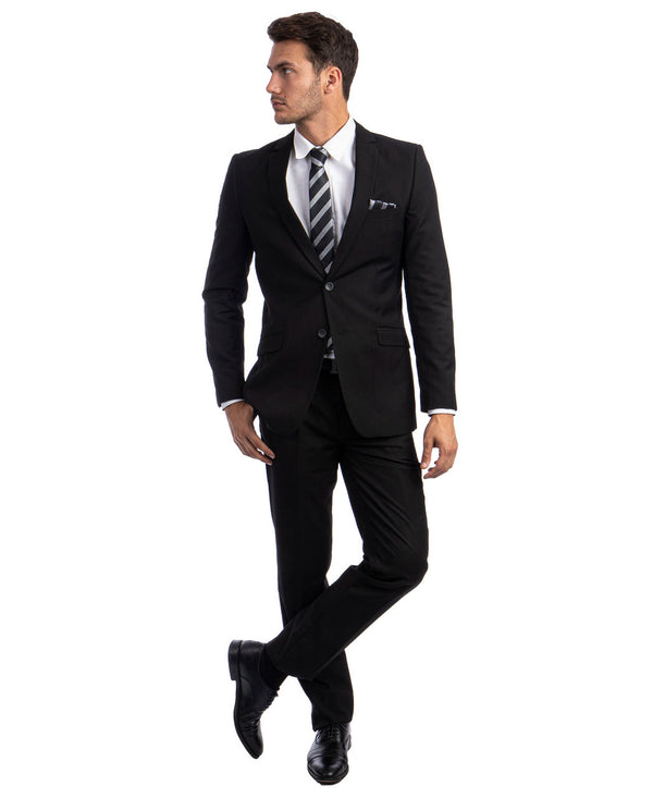 Black Azzuro Two Piece Slim Fit Suit