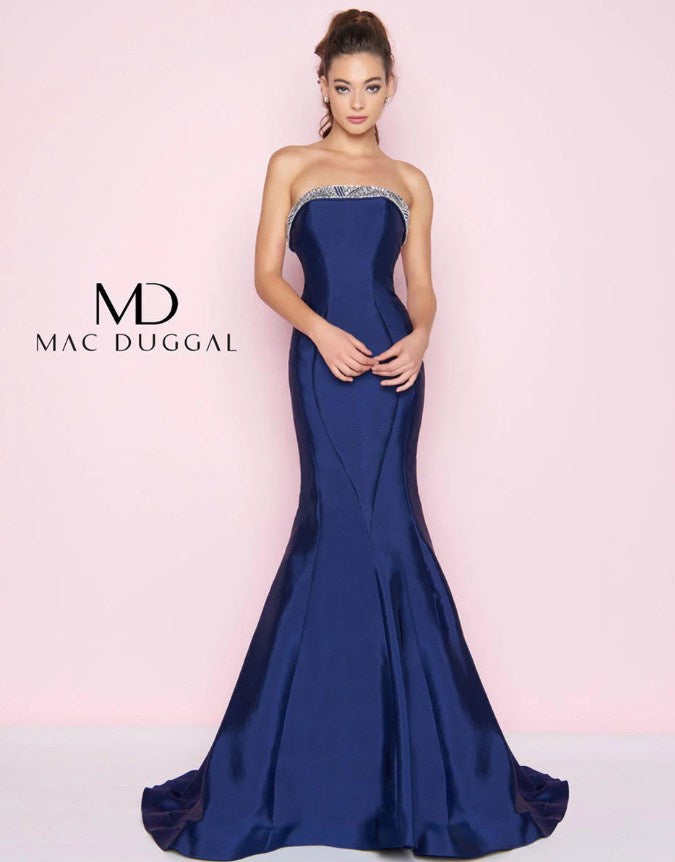 Mac Duggal 66561L Midnight Fit-n-Flare Dress Mac Duggal 66561L Midnight Fit-n-Flare Dress