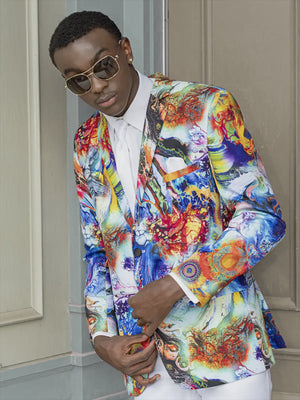 Mark of Distinction 'Hendrix' Slim Fit Multi-Color Blazer Mark of Distinction 