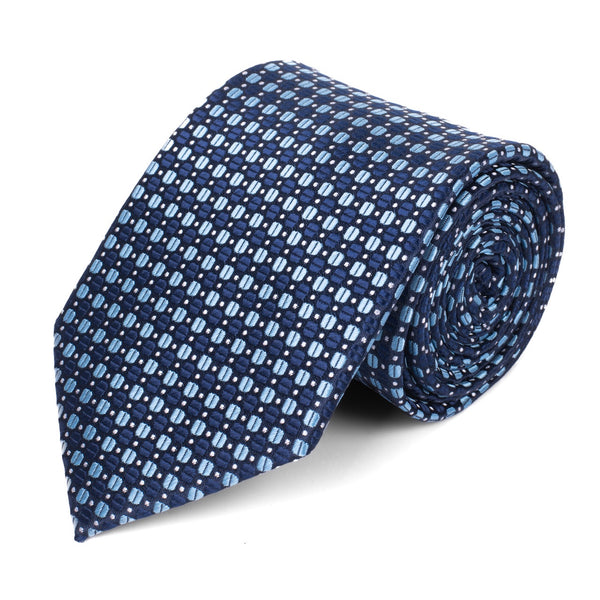 Laurant Bennet Blue Square Design Woven Tie