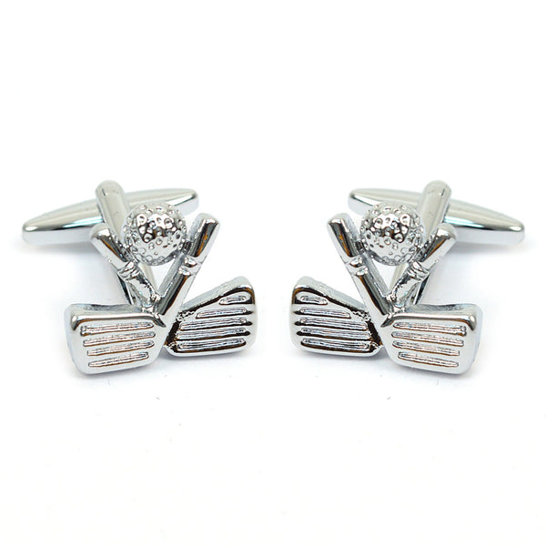 Golf Silver Novelty Cufflinks