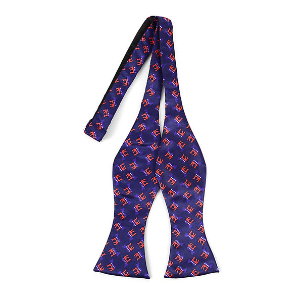 Navy Blue Democrat Donkey Self Tie Bow Tie