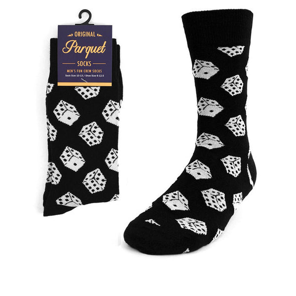 Black White Dice Novelty Socks available at Formalwear Outlet Hillsborough, NC