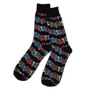 Men's Colorful Sheet Music Novelty Socks SELININY 