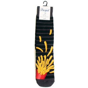 Men's Flying French Fry Novelty Socks SELININY 