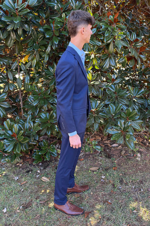 Navy ZeGarie Slim Fit Pant Separates ZeGarie 