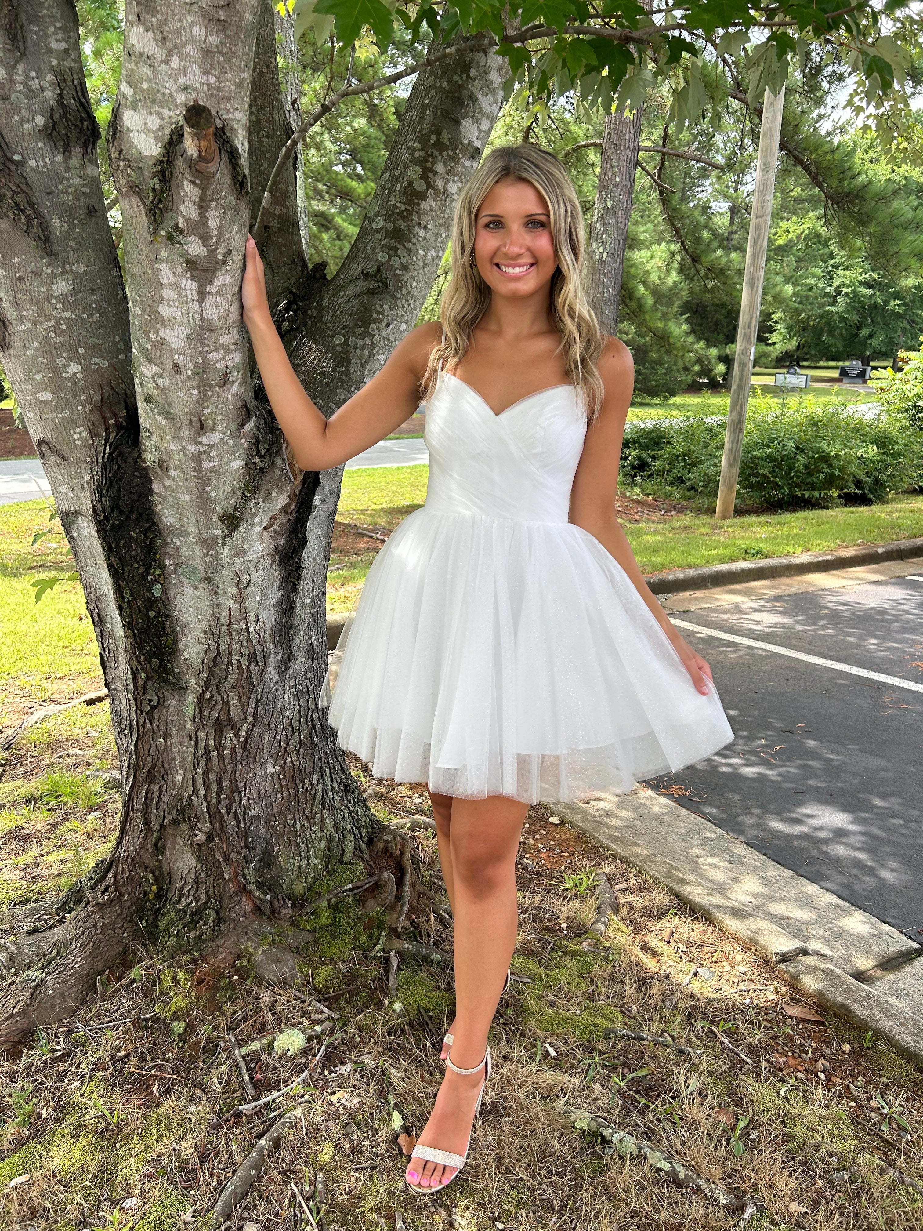 NINA CANACCI 607 Ivory Tulle Cocktail Dress Ivory / 6 NINA CANACCI 607 Ivory Tulle Cocktail Dress Ivory / 6