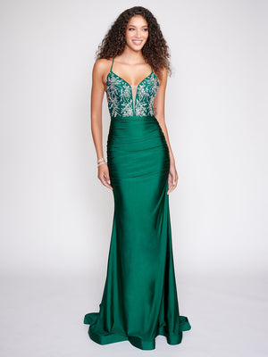 NINA CANACCI 8207 Green Fitted Dress Nina Canacci 