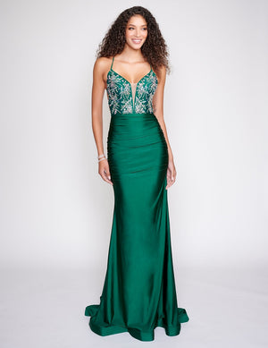 NINA CANACCI 8207 Green Fitted Dress Nina Canacci 