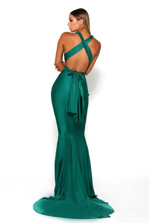 Portia & Scarlett PS6110 Stretch Jersey Fitted Dress Portia & Scarlett 