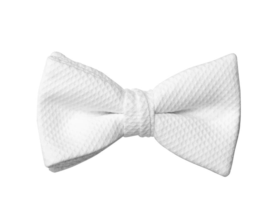 New "White Tie" Pique Pre-Tied Bow Tie Fabian Couture Group LLC 