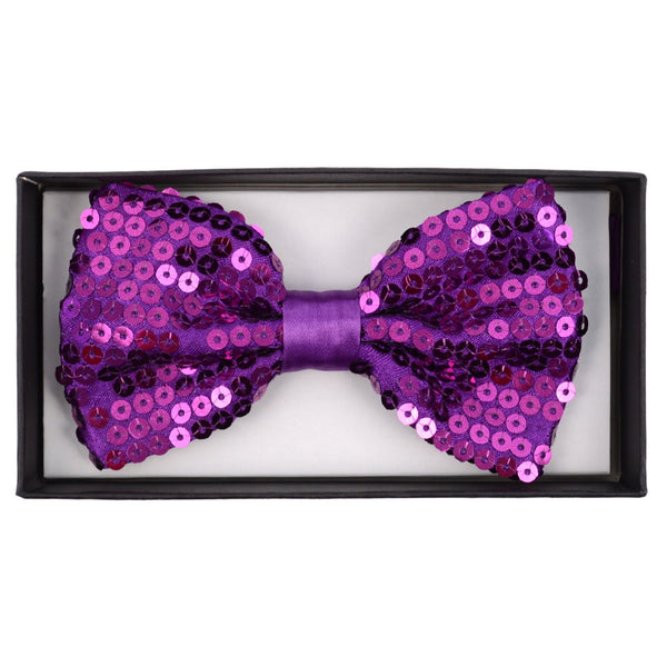 New Purple  Sparkle Sequin 2.5" Bow Tie