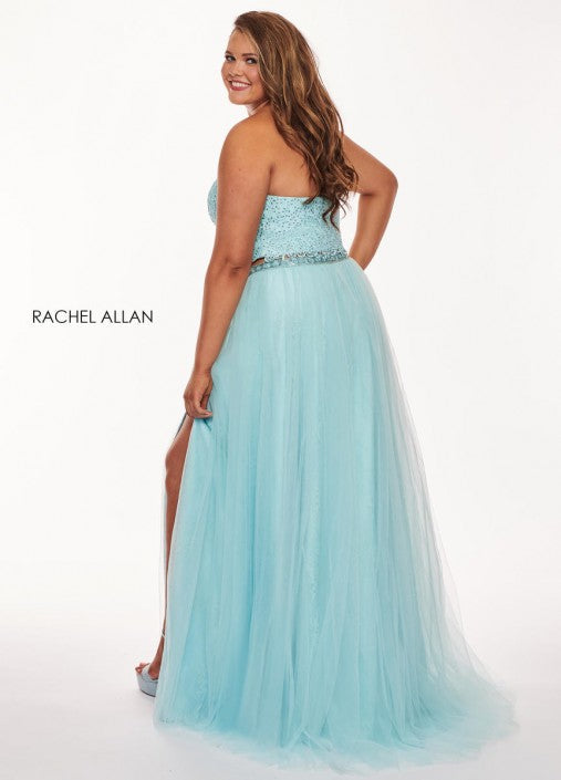 Rachel Allan 6668 Mint Blue 2 Piece A-Line Dress Rachel Allan 