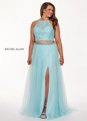 Rachel Allan 6668 Mint Blue 2 Piece A-Line Dress Rachel Allan 