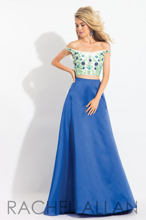 Rachel Allan 6081 White Royal 2 Piece A-Line Dress Rachel Allan 