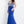 Rachel Allan 6333 Royal Blue V-Neck Jersey Fit-n-Flare Dress