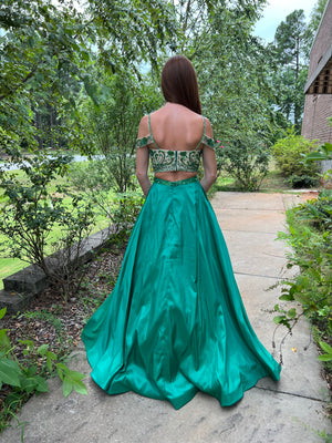 Rachel Allan 6534 Royal 2 Piece Taffeta A-Line Dress