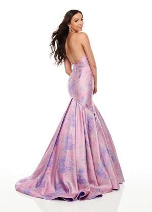 Rachel Allan 7032 Lilac Multi Fit-N-Flare Dress